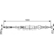 BOSCH 1987477165 - Тросовий привод, стоянкове гальмо