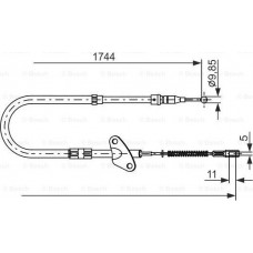 BOSCH 1987477121 - BOSCH DB трос гальмівний задн. прав. 408-410 88-95