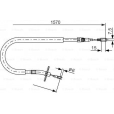 BOSCH 1987477860 - BOSCH DB трос ручного гальма SPRINTER 97 1565 1390 лів.