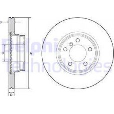 Delphi BG4458C - DELPHI BMW Диск гальмівний передній 3 F30.4 Gran Coupe- F36 13-