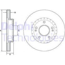 Delphi BG4565C - DELPHI HYUNDAI гальмівний диск передн.Elantra 11-.Kia Ceed 12-