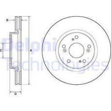 Delphi BG4698C - DELPHI HONDA диск гальмівний передн. Civic 12-