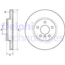 Delphi BG4777C - DELPHI диск гальм. передн. BMW 2