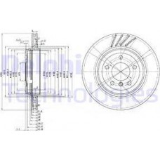 Delphi BG3831 - DELPHI BMW диск гальмівний передн E46 330d-330i-330xi