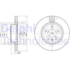 Delphi BG2908 - DELPHI OPEL диск гальмівний вентильований передній  286 Omega B 2.0 94-