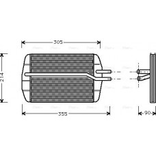 Ava Quality Cooling FD6216 - Теплообмінник, система опалення салону