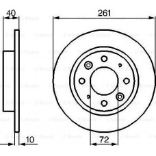 BOSCH 0986479018 - BOSCH диск гальм. KIA CARENS II