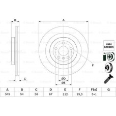 BOSCH 0986479F69 - BOSCH диск гальм. задн. DB GL X166 -15