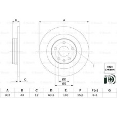 BOSCH 0986479F31 - BOSCH диск гальм. задн. VOLVO S60 20-