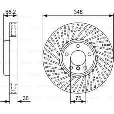 BOSCH 0986479W19 - BOSCH BMW диск гальмівний перед.лів.F10.6.7F 01 10-