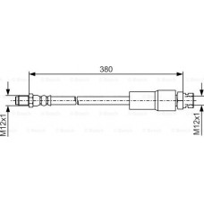 BOSCH 1987481547 - Гальмівний шланг CHEVROLET-OPEL-SAAB Malibu-Insignia-9-5 R 08>>