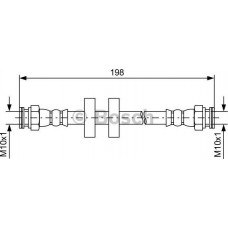 BOSCH 1987481581 - BOSCH CITROEN шланг гальм. задн. Nemo 08-