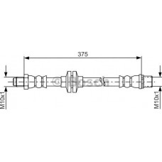 BOSCH 1987481695 - BOSCH шланг гальмівний передн. RENAULT Master III 2.3 dCi 10-