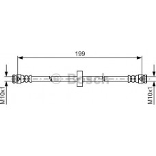 BOSCH 1987481607 - BOSCH  FIAT шланг гальмівний задн. ALBEA  96-