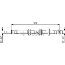 BOSCH 1987481689 - BOSCH AUDI гальмівний шланг передній A6. A7 10-