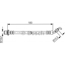 BOSCH 1987481639 - BOSCH шланг гальм. задн.  TOYOTA  AURIS -12