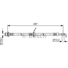 BOSCH 1987481633 - BOSCH шланг гальм. задн. прав. TOYOTA  AVENSIS -03