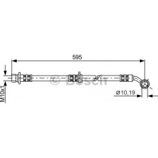 BOSCH 1987481027 - BOSCH гальмівний шланг передн. лів.  HONDA CR-V -07