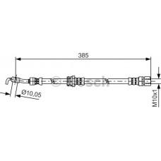BOSCH 1987481385 - BOSCH шланг гальмівний задній лів. CHEVROLET LACETTI