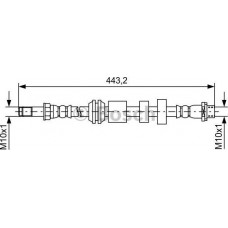 BOSCH 1987481740 - BOSCH шланг гальм. передн. VOLVO V40 -19