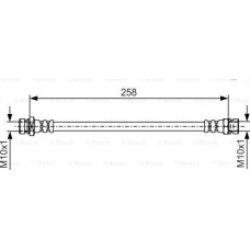 BOSCH 1987481725 - BOSCH MITSUBISHI шланг гальмівний задн.Lancer -08