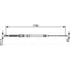 BOSCH 1987482458 - BOSCH SKODA трос ручного гальма лів.-прав.Rapid.Seat 12-  1