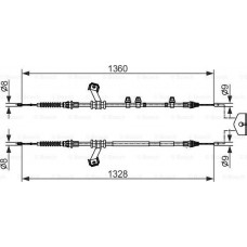 BOSCH 1987482422 - Тросовий привод, стоянкове гальмо