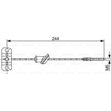 BOSCH 1987482514 - BOSCH трос ручного гальма передн. MITSUBISHI L200