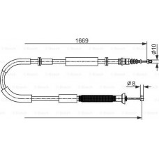 BOSCH 1987482588 - BOSCH трос гальмівний задн. прав. FIAT Bravo -14