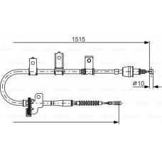 BOSCH 1987482097 - BOSCH KIA трос ручного гальма прав. Picanto 04-