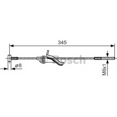 BOSCH 1987482059 - BOSCH MAZDA трос ручн.гальма задн.Mazda 3 1.6-2.0 04-