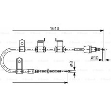 BOSCH 1987482070 - Тросовий привод, стоянкове гальмо