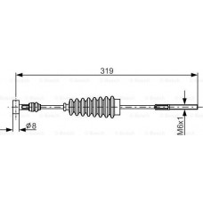 BOSCH 1987482157 - BOSCH трос гальм. передн. TOYOTA AVENSIS VERSO -09