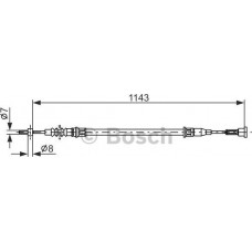 BOSCH 1987482139 - BOSCH OPEL трос гальмів.задн.прав.Corsa C 04-