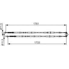 BOSCH 1987482857 - Тросовий привод, стоянкове гальмо