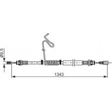 BOSCH 1987482883 - BOSCH FORD трос ручного гальма задн. лів.TRANSIT 06-