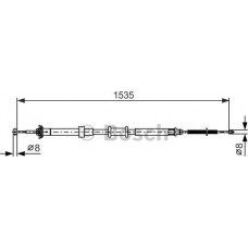 BOSCH 1987482393 - Тросовий привод, стоянкове гальмо