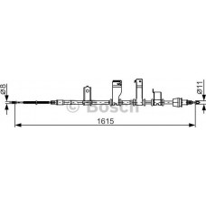 BOSCH 1987482349 - BOSCH HYUNDAI трос ручного гальма лів. i20 I 08-