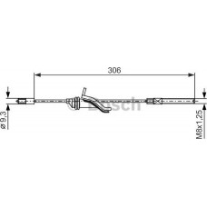 BOSCH 1987482369 - BOSCH трос русного гальм. центр. FORD Focus III 10-