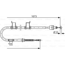 BOSCH 1987482361 - BOSCH KIA трос ручного гальма лів.Ceed  06-