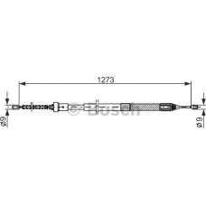 BOSCH 1987482308 - BOSCH RENAULT трос ручного гальма задн. лівий Twingo 07-