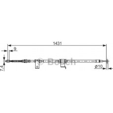 BOSCH 1987482293 - BOSCH CHEVROLET трос ручн.гальма лів.Captiva.Opel Antara 06-