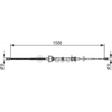 BOSCH 1987482266 - BOSCH SKODA трос ручного гальма барабан Fabia 14-