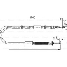 BOSCH 1987482239 - Тросовий привод, стоянкове гальмо