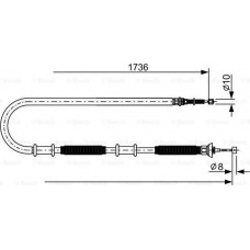 BOSCH 1987482700 - BOSCH FIAT трос ручного гальма задн. лів.-прав. Doblo Van 03-01-