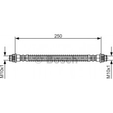 BOSCH 1987476947 - BOSCH шланг гальмівний задн. FIAT Scudo. CITROEN PEUGEOT