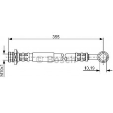 BOSCH 1987476933 - BOSCH шланг гальм. задн. пр. SUZUKI Jimny 98-