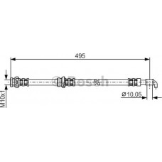 BOSCH 1987476401 - BOSCH NISSAN шланг гальмівний задн. лів.  X-TRAIL