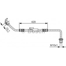 BOSCH 1987476510 - BOSCH  FORD шланг гальмівний передн. прав. Transit 86-