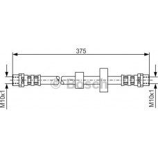 BOSCH 1987476698 - BOSCH  VW шланг гальмівний передній T4 90-